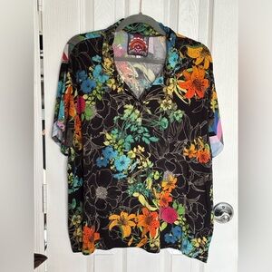 Johnny Was Multi Print Short Sleeve Shirt